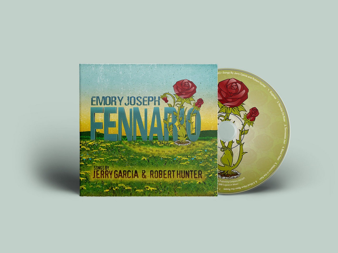 Emory Joseph Fennario - Songs by Jerry Garcia and Robert Hunter - CD Cover and Package Design
