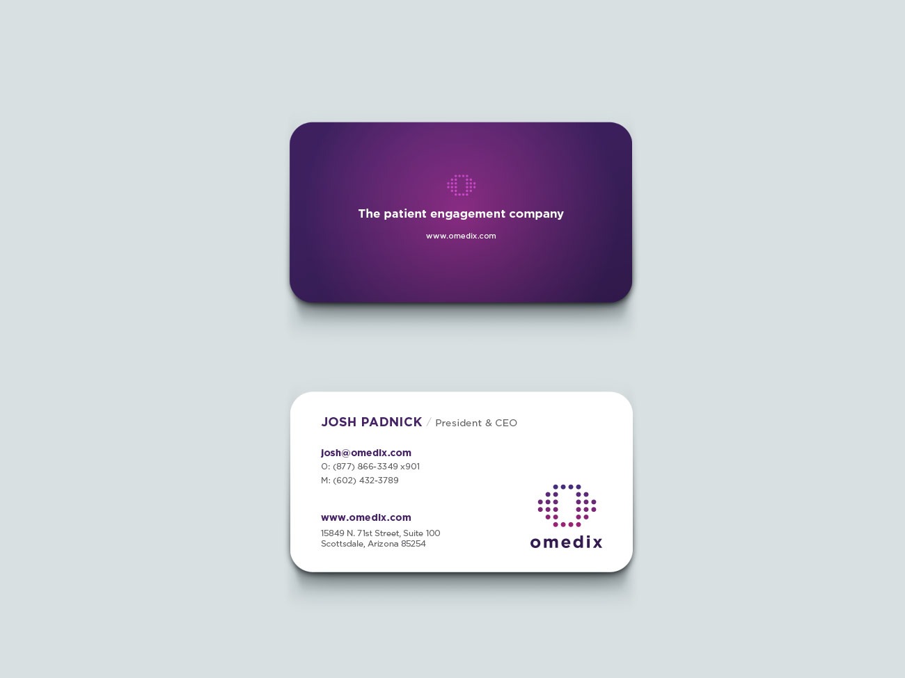 Omedix Branding and Business Card Design