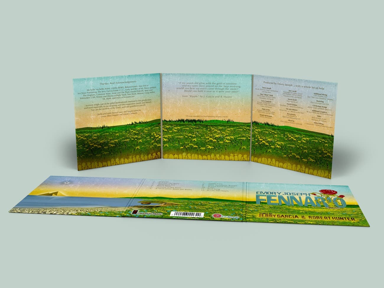 Emory Joseph Fennario - Songs by Jerry Garcia and Robert Hunter - CD Cover and Package Design