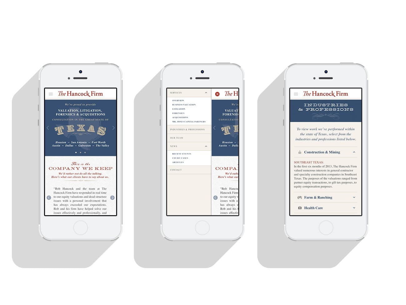 The Hancock Firm Mobile Website Design