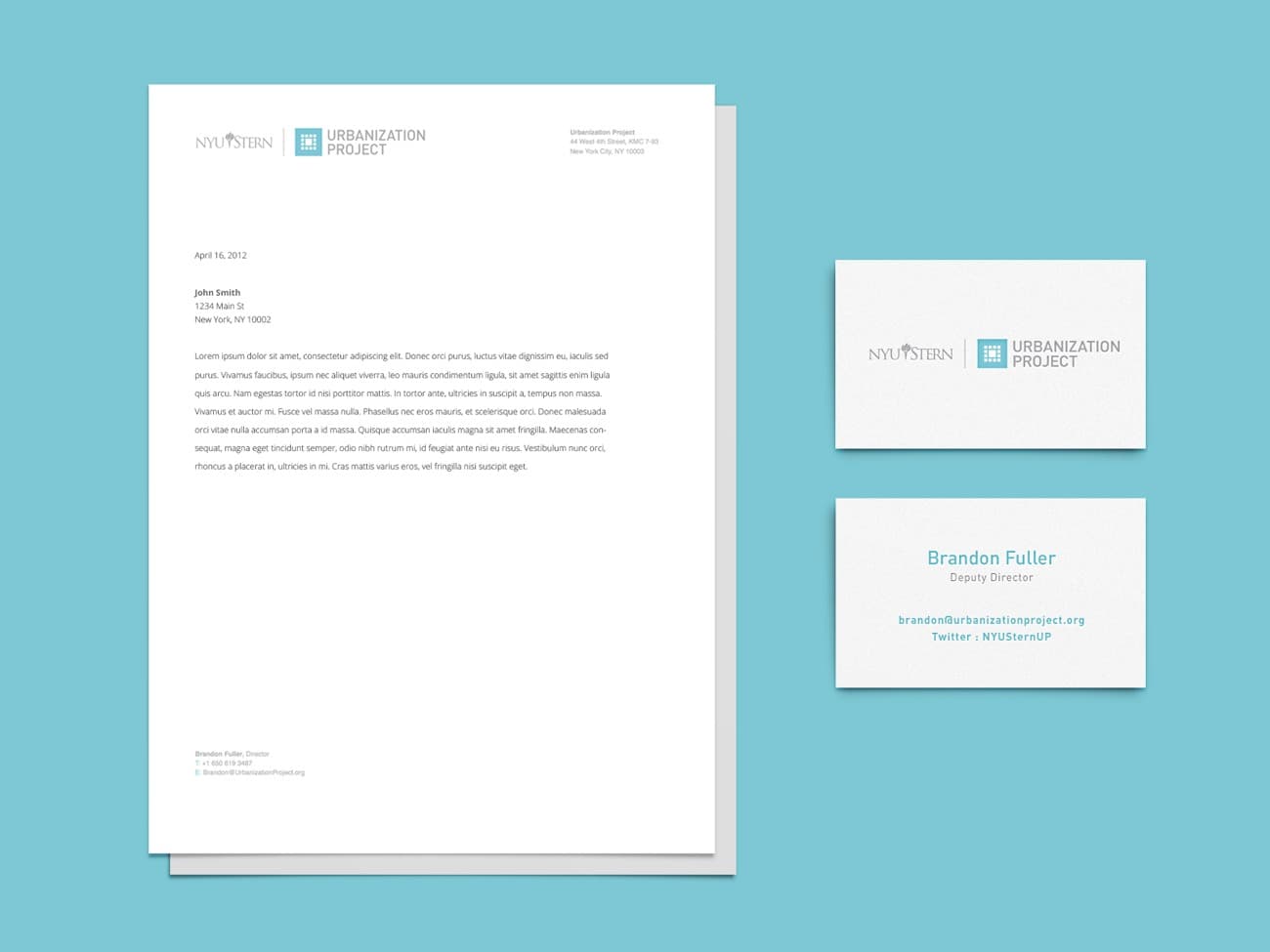 NYU Stern Urbanization Project Branding and Logo Design