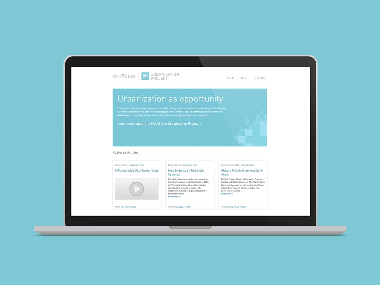 NYU Stern Urbanization Project Branding and Website Design