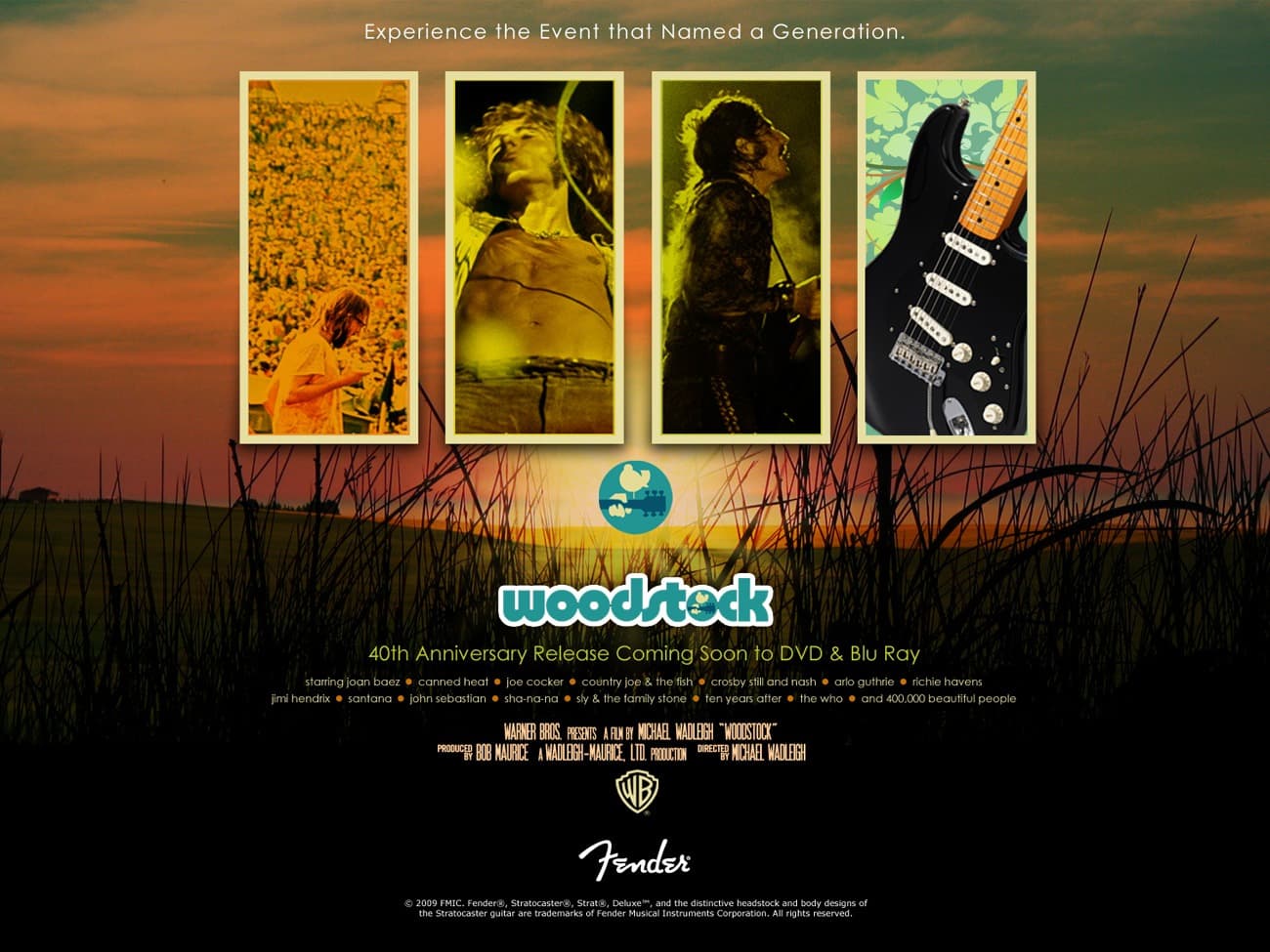 Woodstock 40th Anniversary Website Design