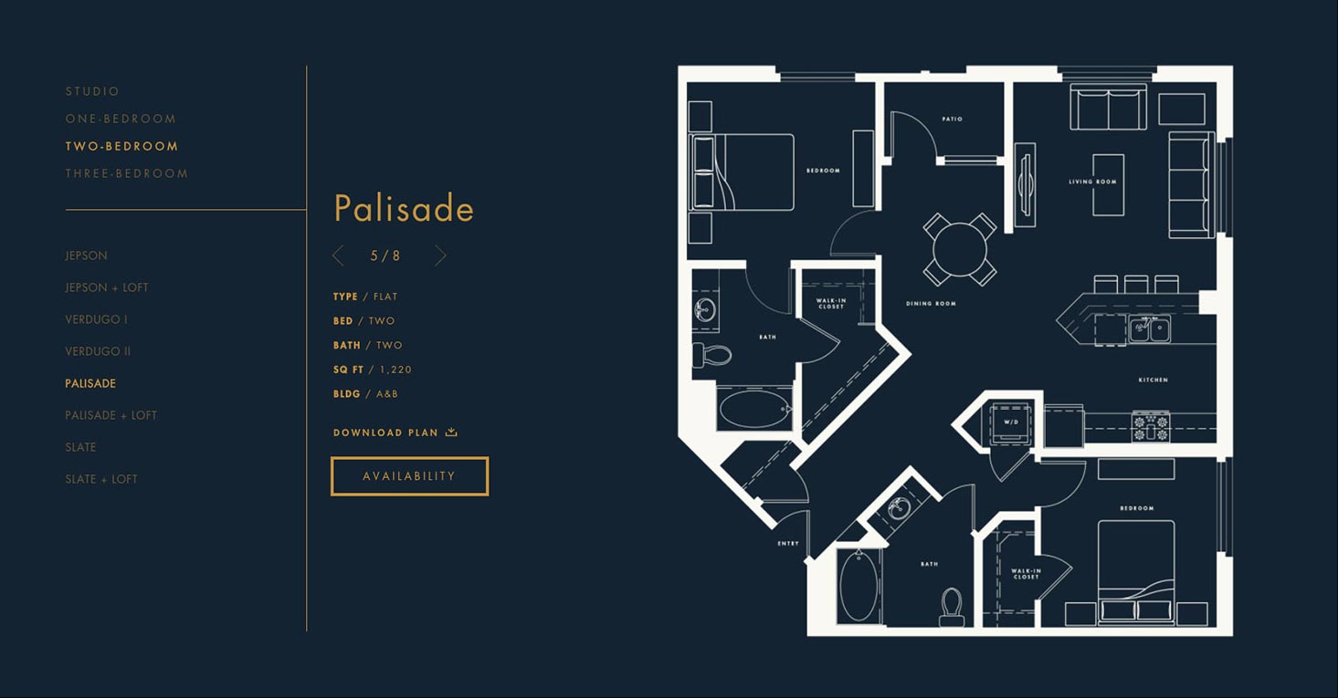Altana Glendale - Room Layout Interface Image