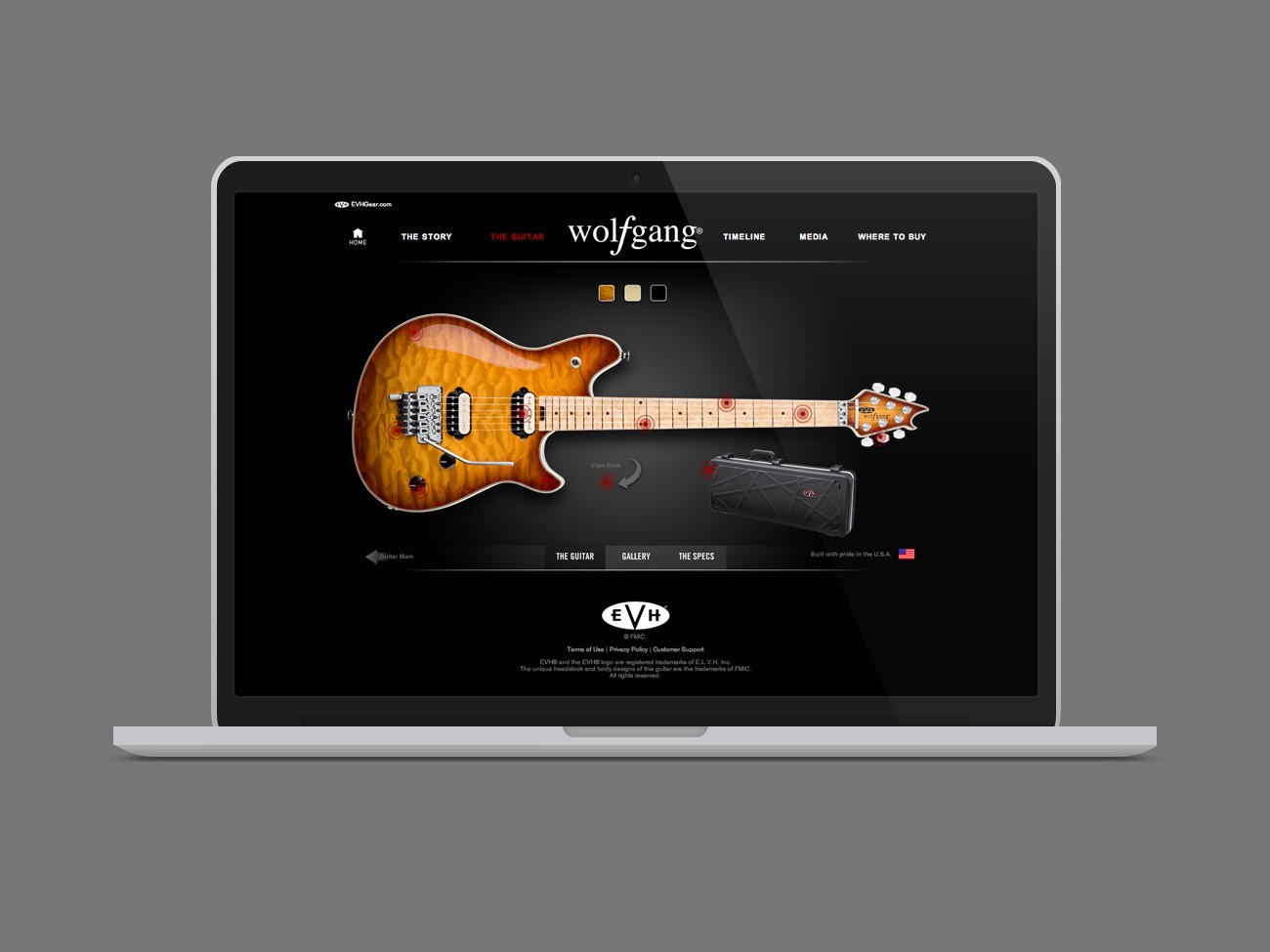 Eddie Van Halen (EVH) Wolfgang Website Design