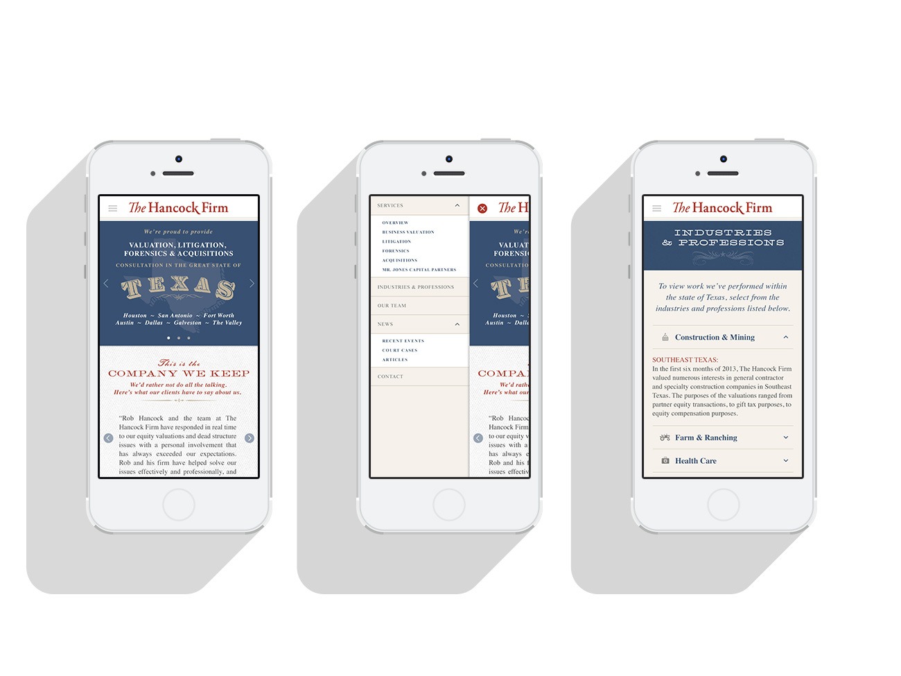 The Hancock Firm Mobile Website Design