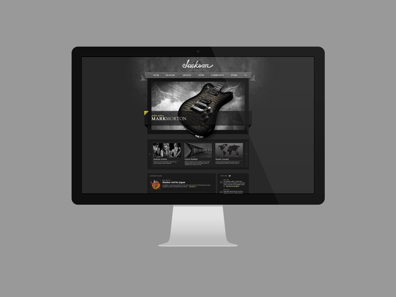 Jackson Guitars Website Design