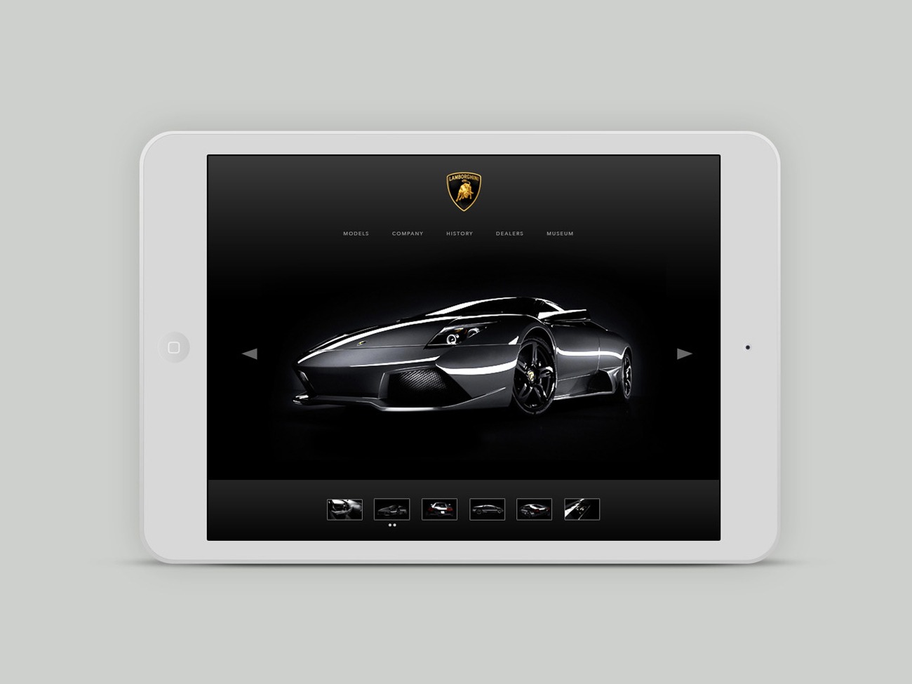 Lamborghini Exploratory Mobile Application Design
