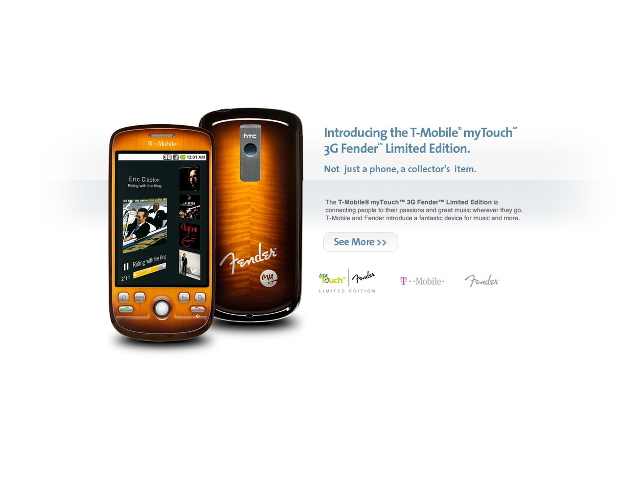 tMobile MyTouch 3G Fender Limited Edition Website Design